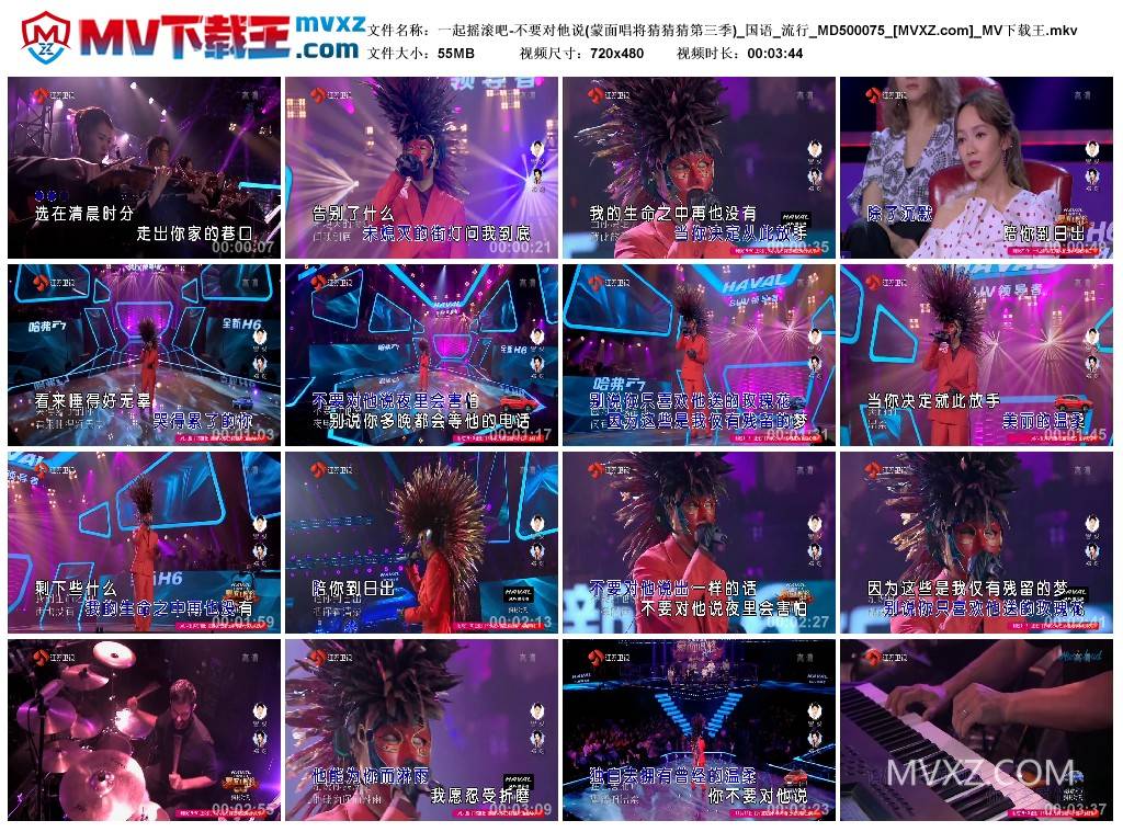 一起摇滚吧-不要对他说(蒙面唱将猜猜猜第三季)_国语_流行_MD500075